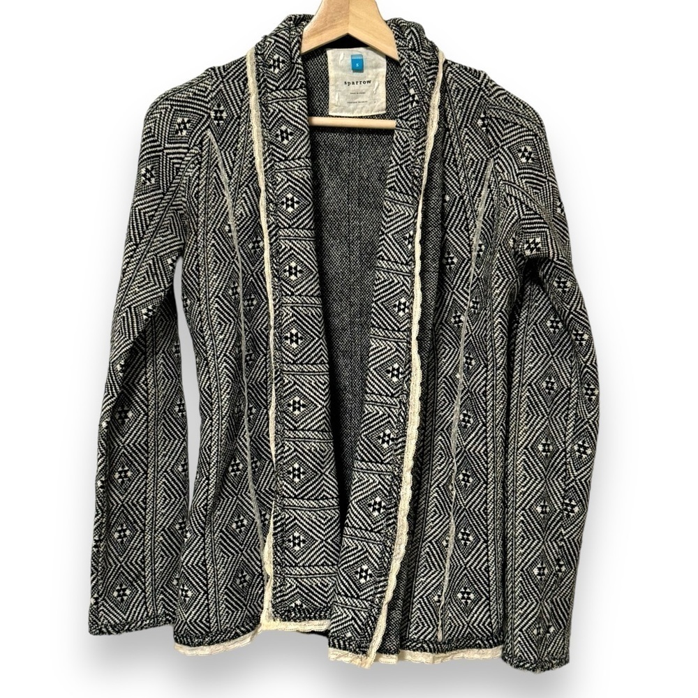 Anthropologie Open Front Cardigan Aztec Size Small